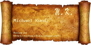Michael Kunó névjegykártya